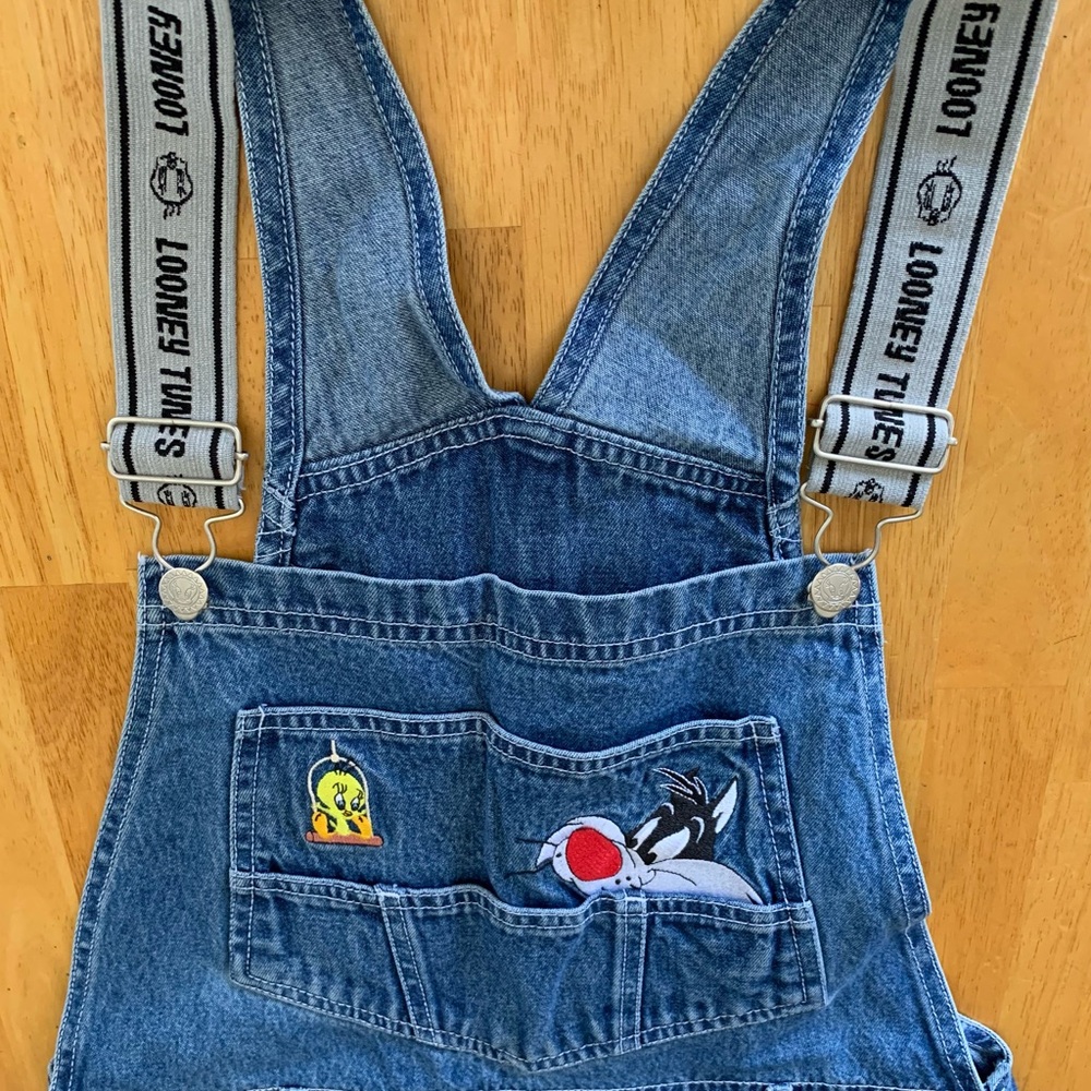 Warner Bros. Looney Tunes Denim Overalls - Picture 5 of 9